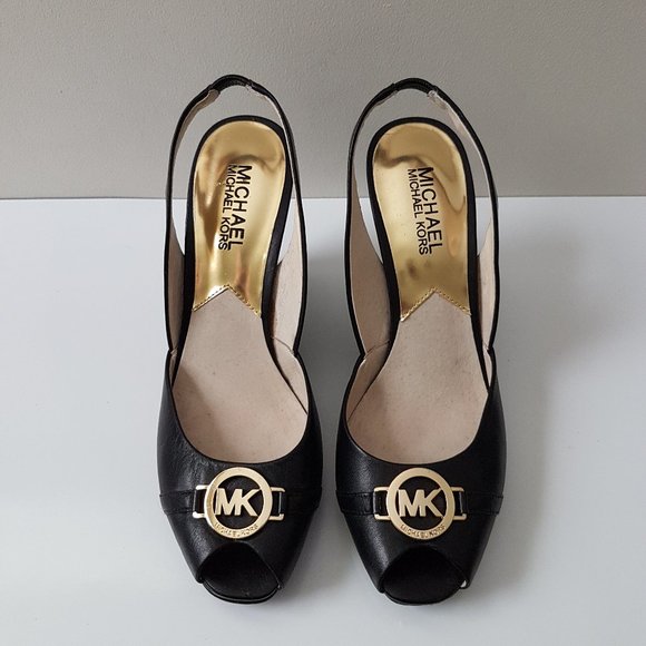Michael Kors Leather Wedges - Picture 1 of 11